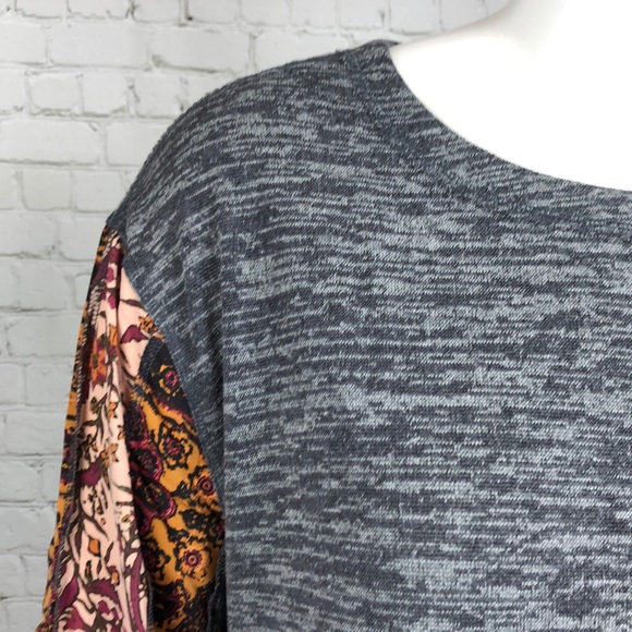 1X 2X Style & Co Colorblock Bubble Sleeve Top Plus - Picture 5 of 6